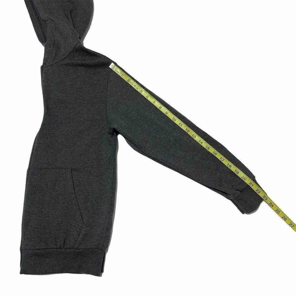 H&M Basics Gray Full Zip Hooded Sweatshirt 12-14y